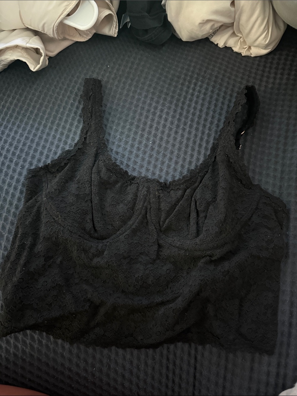 aerie Black Lace Bralette Tank Top
